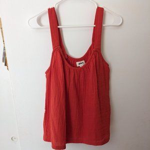 NWOT pact coastal gauze tank cherry red size Small